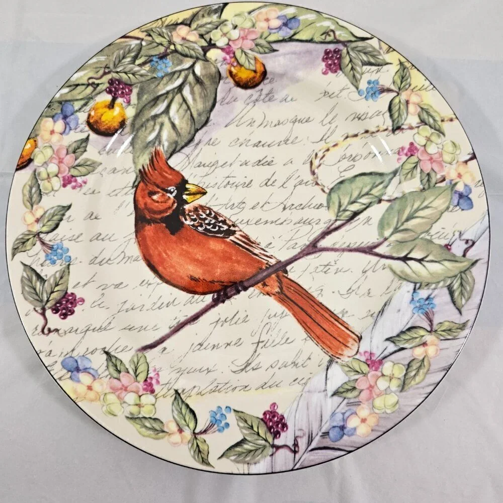 American Atelier At Home Morning Song Bird Salad Luncheon Plates – Set of 3